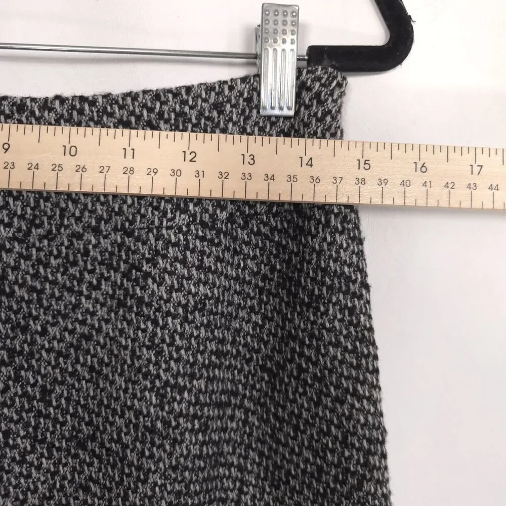 LAFAYETTE 148 New York Skirt Tweed Virgin Wool Cashmere Camel Hair Black White‎